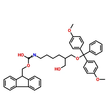 CAS: 147190-32-7 1-O-DiMetoksitritil-2-(N-FMoc)-4-AMinobutil)-1,3-propandiol, 90 posto je bijela do žuta krutina