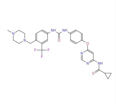 CAS:1421227-52-2丨N-(6-(4-(3-(4-((4-METILPIPERAZIN-1-YL)METIL )-3-(TRIFLUORMETIL)FENIL)UREIDO)FENOKSI)PIRIMIDIN-4-YL)CIKLOPROPANEKARBOKSAMID